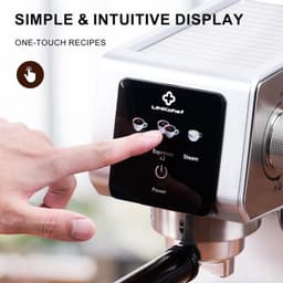 Espressomachine van 20 bar-Compact ontwerp met stoomfunctie voor het opschuimen van melk-gemaakt van roestvrij staal-met een verwijderbaar waterreservoir van circa 1,18 liter-geschikt voor het maken van cappuccino's en lattes — thumbnail 4