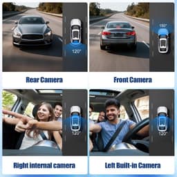 360° Dashcam voor Auto - HD 1080p - 4-camera Systeem - Nachtzicht met IR-leds - Voor Alle Voertuigen — thumbnail 3