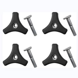 4-pack - Grasmaaier handvat schroeven - Universele grasmaaier moeren en bouten - Grasmaaier accessoires, vervangende bouten, driehoekige handgrepen, geschikt voor de meeste grasmaaiers — thumbnail 1