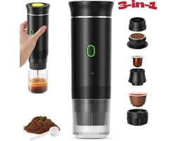 Home & Marker - 3in1 Koffiezetapparaat - Draagbaar Koffiezetapparaat - Camping Espressomachine - Geschikt voor Capsules en Gemalen Koffie - ESPRESSNA
