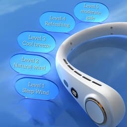 Nekventilator Groen – Outdoor Draagbare Hals Ventilator met 5 Standen en LED Display – Lichtgewicht Bladloze Ventilator — thumbnail 3