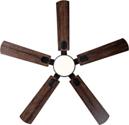 HAUSS SPOLE Plafondventilator Met Verlichting – 132 cm – Omkeerbare DC-Motor – Metaal En Hout – Zwart En Donker Walnoot — thumbnail 4