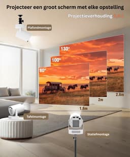 Zavio® Mini Beamer - Mini Projector - Beamer 4k — thumbnail 2