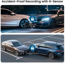 TERUNSOUL D016 Dashcam - 4K Ultra HD Voor & Achter (Dual Channel) - Inclusief 128GB SD-Kaart & GPS - Dash Cam Auto - Nachtzicht - USB-C - Parkeermodus — thumbnail 4