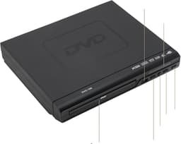 1080P DVD-Speler Met USB 3.0/2.0 En Afstandsbediening - Regiovrij Speelt DVD/CD/VCD Af Compact Ontwerp - Perfect Voor Een Filmavondje Op School in De Studentenkamer of Slaapkamer - Zwart — thumbnail 5