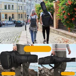 Gevoerde Gitaartas - Beschermhoes Gitaar - Gitaarhoes - 104 cm - 41 inch - 600D Oxford - Waterdicht - met Vakken - Voor Akoestische Gitaar & Klassieke Gitaar - Gitaar Accessoires — thumbnail 3