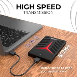 Externe harde schijf - Draagbare opslag - Gegevens opslaan - Plug-and-play functie - 500 GB - Zwart — thumbnail 3