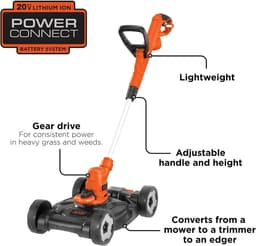 Grasmaaier - Grastrimmer - Gazon Onderhoud - Handmatig - 305 cm - Zwart Oranje — thumbnail 2