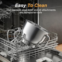 Keukenmachine - Mixer - Bakken en Koken - Krachtige 1500W Motor - 5.5 Liter Kom - Wit — thumbnail 5