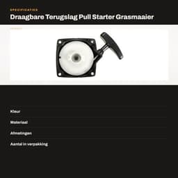 Pull Starter Universeel - Draagbare Terugslag - Grasmaaiers/Bushcutters - Montage - Afstand Bevestigingsgaten 67mm - Lengte Touw 85cm - Startmechanisme — thumbnail 2