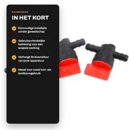 Brandstofgastank Afsluiter - Set met 3 Brandstoffilters - 3 Afsluitkleppen - 6 Klemmen - Duurzaam Kunststof - Eenvoudig te Installeren - Brandstofklep — thumbnail 2