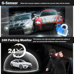 SnelShoppen - 360° 4-kanaals dashcam met 2K frontcamera, 1080P allround bewaking, parkeermodus, nachtzicht, wifi/app, G-sensor, loopopname en 3 inch I — thumbnail 4