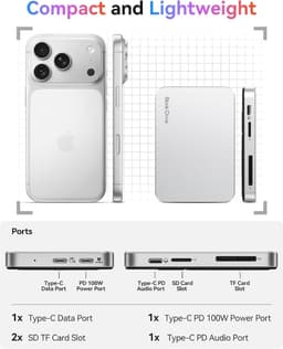Externe SSD - Snelle Opslag - Data Opslaan - Magnetisch Ontwerp - 1 TB - Zwart — thumbnail 3