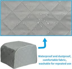 Set van 4 beschermende stofkappen voor magnetron gemaakt van katoen en polyester, universele maat, wasbaar en herbruikbaar voor huishoudelijk gebruik — thumbnail 4