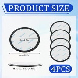 Dashboard pad set van 2 - zelfklevende 80mm schijven - voor mobiele telefoon en GPS - stevige bevestiging - ShopVlot — thumbnail 5