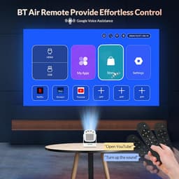 SnelShoppen - Mini Projector FHD 1080P, Draagbare Buiten Cinema met 5G WiFi 6+Bluetooth 5.4, Android 11.0, Auto Focus Correctie voor PC/Laptop, Perfec — thumbnail 2