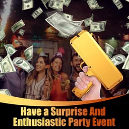 SnelShoppen - OBEST Money Gun Schietpistool, Neppapiergeld, Gouden Props Gun, Geldregen voor Feesten, Bruiloften, Party Games - Hoge Kwaliteit, Ultra — thumbnail 3