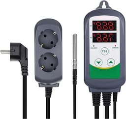Slimme Thermostaat - Temperatuurregelaar - Temperatuur Beheersen - Dubbele Relaisuitgang - 100-230V - Zwart — thumbnail 1