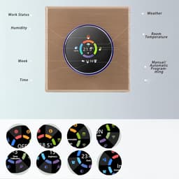 Slimme Thermostaat - App Bediening - Verwarming Regelen - TFT Kleurendisplay - 86x86mm - Wit — thumbnail 4