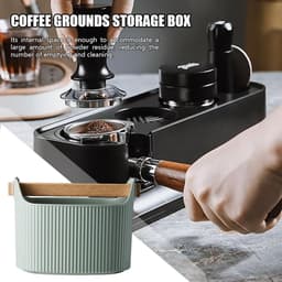 Koffie Klopdoos - Espresso Bak - Koffiedik Verwerken - Schokabsorberend - 1300 ml - Zwart — thumbnail 3