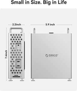 Externe SSD - Opslagstation Datadrager - Bestanden Opslaan - Compact Design - 2TB - Zilver — thumbnail 5