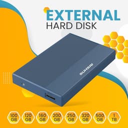 Externe Harde Schijf - Draagbare Opslag - Gegevens Back-uppen - Direct Klaar Voor Gebruik - 120 GB - Blauw — thumbnail 2