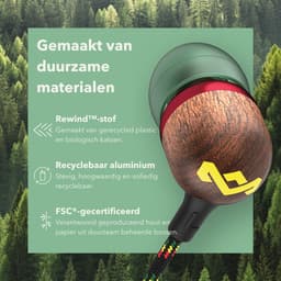 House of Marley Smile Jamaica USB C Oortjes met draad - Bedrade Oordopjes - Met Microfoon en 1knopsbediening - Eco Friendly Design - 9 mm Drivers - Knoopvrije Kabel - Rasta — thumbnail 5