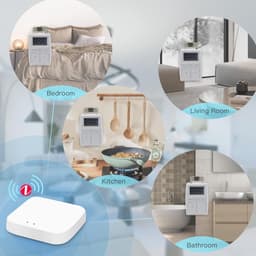 Slimme Thermostaat - Verwarming Regelaar - Energie Besparen - App en Stem Bediening - 5.5 x 5.4 x 9.8 cm — thumbnail 4