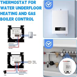 Slimme Thermostaat - Vloerverwarming Regelaar - Comfort Thuis - App & Spraakbesturing - 100-240V - Wit — thumbnail 4