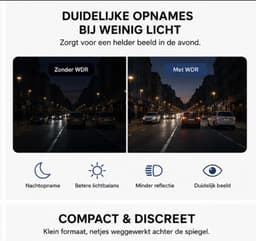 SafeView T1 | Dashcam voor Auto | Full HD 1080P | WiFi | 32GB Micro SD-kaart Inclusief | Botsingsdetectie | Parkeermodus | Nachtzicht — thumbnail 4