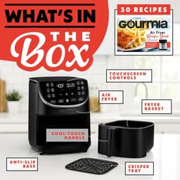 Luchtfriteuse XL - Heteluchtfriteuse Airfryer - Gezond Frituren - 12 Kookvoorinstellingen - 7 Liter - Zwart — thumbnail 5