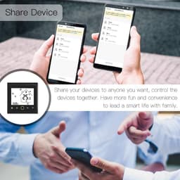 Smart Thermostaat - Temperatuurregelaar - Verwarming Regelen - App Bediening - 95-240 V - Zwart — thumbnail 4