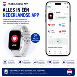 WatchSafer Care - GPS Horloge Senior - Smartwatch voor Ouderen - Persoonlijke alarmen - alarm horloge ouderen - GPS Horloge Alzheimer - Valdetectie — thumbnail 4