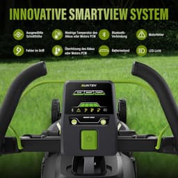Accu Grasmaaier - Elektrische Duwmaaier - Gazon Onderhoud - App Bediening - 43 cm Snijbreedte - Zwart — thumbnail 3