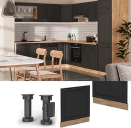 Vaatwasser Frontpaneel - Keukenpaneel Deurfront - Keuken Upgraden - Aanpasbaar Ontwerp - 60 cm breed - Antraciet — thumbnail 3