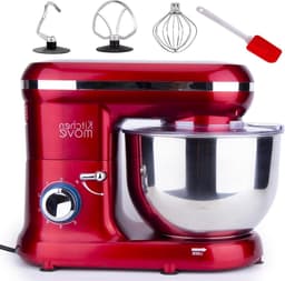 Keukenmachine - Mixer Banketbakker - Deeg Kneden - Planeetmengsysteem - 5.5 liter - Rood — thumbnail 1