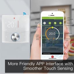 Slimme Thermostaat - Verwarming Regelaar - Energie Besparen - App & Spraakbesturing - 8.8 cm - Wit — thumbnail 4