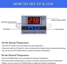 Digitale Temperatuurregelaar - Thermostaat Module - Verwarmen Koelen - Waterproof RVS Probe - 110-220V 1500W - Zwart — thumbnail 3