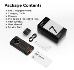 DOOGEE Fire 7 5G - Smartphone - Robuuste Smartphone - 36GB RAM + 128GB ROM/2TB TF - Android 16 - 13000mAh/18W - 6,6 inch HD+ 90Hz Scherm - IP68 Waterdicht - Dimensity 6300 - 64MP AI Camera - Gemini AI - NFC - OTG - 3 Card Slots - Oranje — thumbnail 3