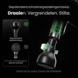 Massage Gun met Warmte – Draadloos Massagepistool – Stil – USB-C Oplaadbaar – 4 Opzetstukken – 9 mm Massagekracht — thumbnail 2