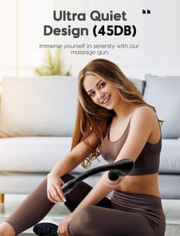 Massagepistool - Spierontspanningspistool - Herstel na training - 10mm diepe weefselmassage - 5 snelheden - Zwart — thumbnail 5