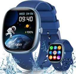 FOSMET Smartwatch Kinderen - Met Telefoonfunctie - 1,5 Inch Display - IP68 Waterdicht - 20 Sportmodi - Hartslagmeter - Slaapmonitor - Stappenteller - Wekker - Oproepfunctie - SOS Knop - Compatibel met iOS/Android - Cadeau voor Kinderen - Jongen — thumbnail 1