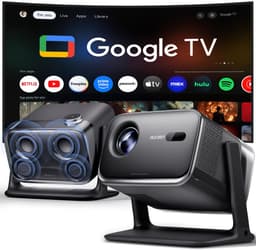Beamer 4K smart projector met Google TV autofocus Bluetooth WiFi thuisbioscoop 500 ANSI lumen HDR10 ondersteuning — thumbnail 1