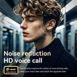 Open Ear Bluetooth Oordopjes - Bluetooth 5.4 - Draadloze Sport Oortjes met LED Touchscreen - Waterbestendig - Open Ear Clip Design - Geschikt voor Android, iOS, Tablet, Laptop en Smartphone - Paars — thumbnail 3