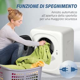 ECTEATOY® Mini wasdroger - Compacte droger - 5 programma's - Wit 4 kg 800W — thumbnail 5