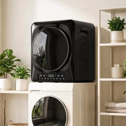 ECTEATOY® Wasdroger 1000W - Luchtafvoerdroger met ECO & Extra Droog Modus - 54 dB - Timer & Touchscreen - 5 kg - Zwart — thumbnail 3