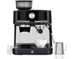 RosaBloom Koffiezetapparaat - Espressomachine - Pistonmachine - Koffiemachine - Geïntegreerde koffiemaler - 15 bar pomp - 1.5L watertank