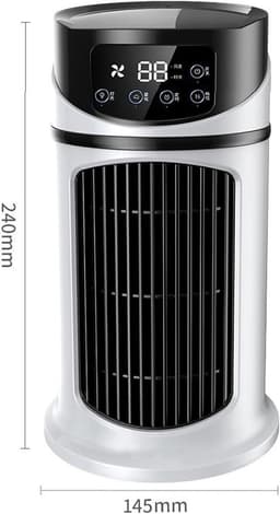 Mini-airconditioner, draagbare ventilator, verdampingskoeler met timer, stille USB-bureauventilator, luchtbevochtiger, geschikt voor slaapkamers. — thumbnail 2