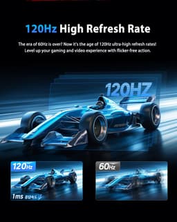 UPERFECT 2K 16'' draagbare monitor 2560*1600 QHD 120Hz extern scherm USB-C Mini HDMI 1200:1 voor laptop, pc, smartphone, Switch — thumbnail 4