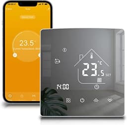 Slimme Thermostaat - Verwarmingsregelaar WiFi - Energie Besparen - App & Spraakbesturing - 5-95°C - Wit — thumbnail 1